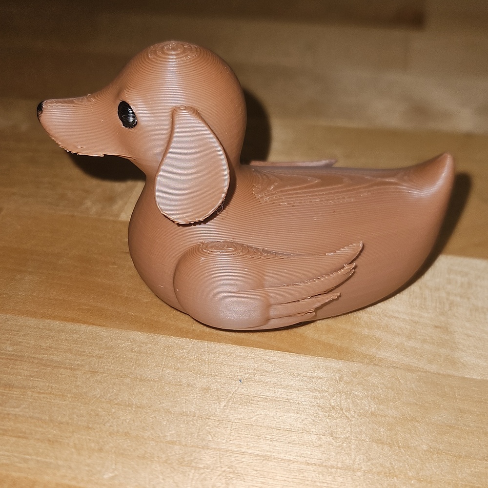 3D Printed Dachshund Duck Figurine Nwot - Picture 2 of 5